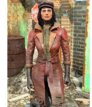 Piper Fallout 4 Brown Leather Coat