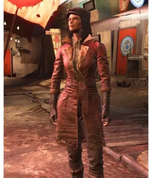 Piper Fallout 4 Brown Leather Long Coat