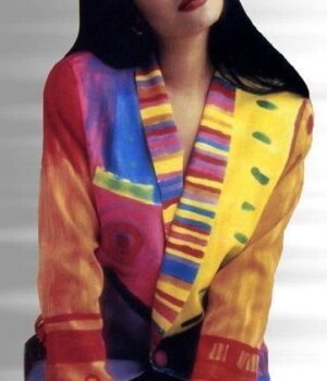 Selena Quintanilla Pérez Cotton Colorful Blazer Coat