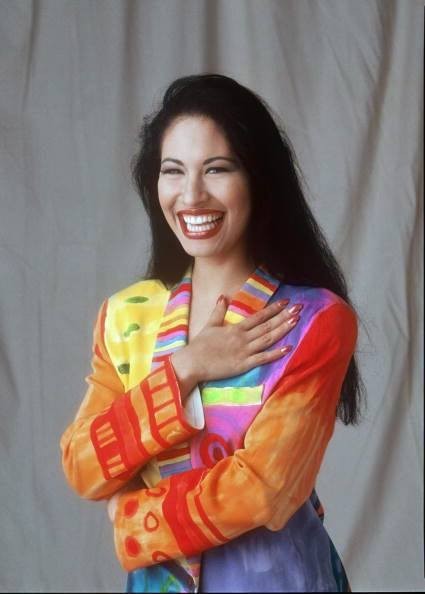 Selena Quintanilla Pérez Cotton Colorful Blazer Coat Front