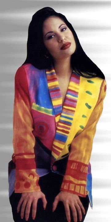 Selena Quintanilla Pérez Cotton Colorful Blazer Coat