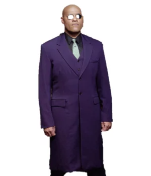 The Matrix Morpheus Purple Trench Coat