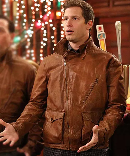 Andy Samberg Brooklyn Nine-Nine Leather Brown Jacket