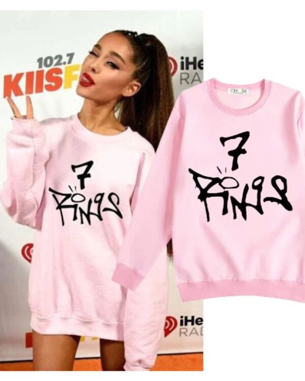 Ariana Grande 7 Rings Pink Sweatshirt