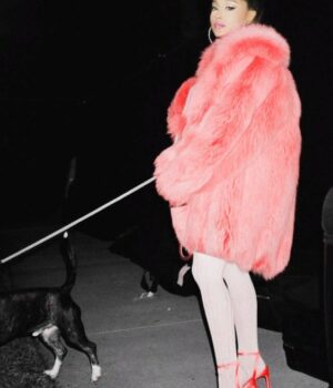 Ariana Grande Pink Fur Jacket