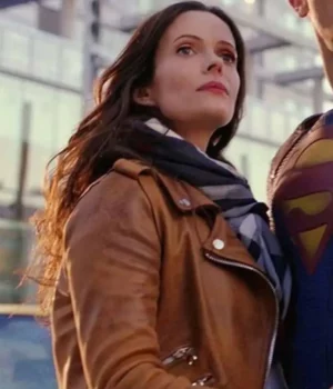 Elizabeth Tulloch Supergirl Brown Leather Jacket