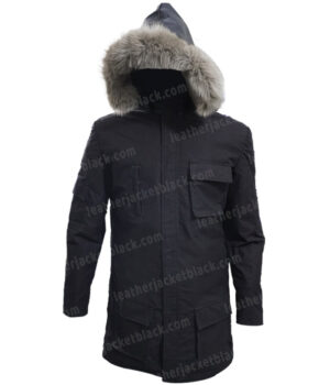 Hitman Agent 47 Shearling Fur Cotton Jacket Front