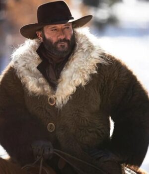 James Dutton Yellowstone Origin 1883 Brown Fur Coat