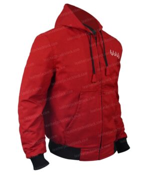 Jimmy Hurdstrom Yellowstone S04 Red Bomber Jacket Side