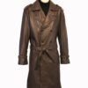 John Shaft 1971 Brown Long Leather Coat