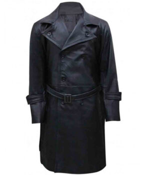 Ladislav Beran Hellboy Black Long Leather Coat