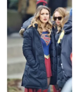 Melissa Benoist Supergirl Puffer Coat