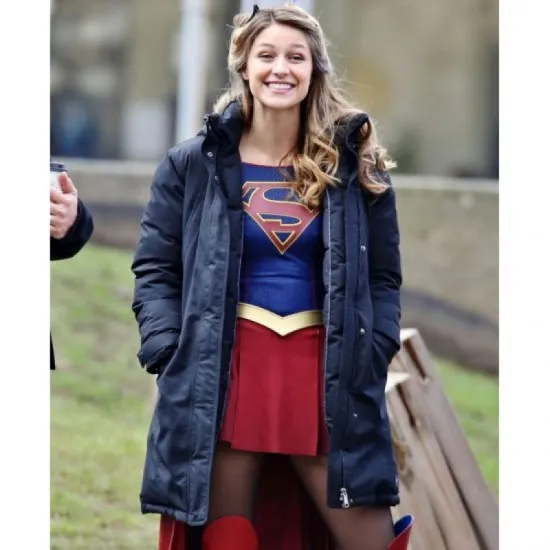 Melissa Benoist Supergirl Puffer Parka Coat