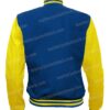 Mens Blue and Yellow Letterman Jacket
