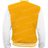 Mens Bomber Yellow and White Letterman Varsity Jacket