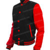 Mens School Black and Red Letterman Jacket