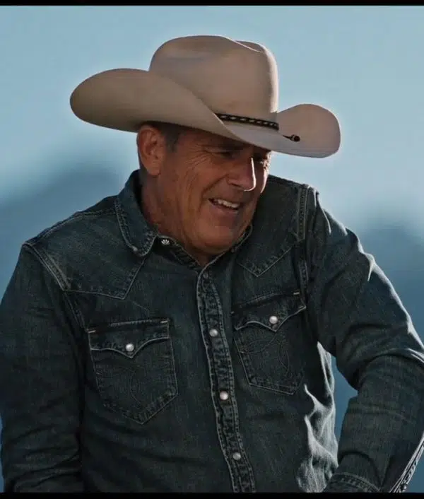 Yellowstone S04 John Dutton Denim Blue Shirt