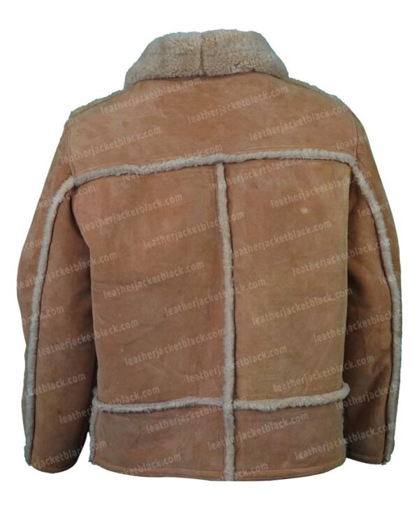 Yellowstone S04 Walker Shearling Fur Suede Leather Jacket Back