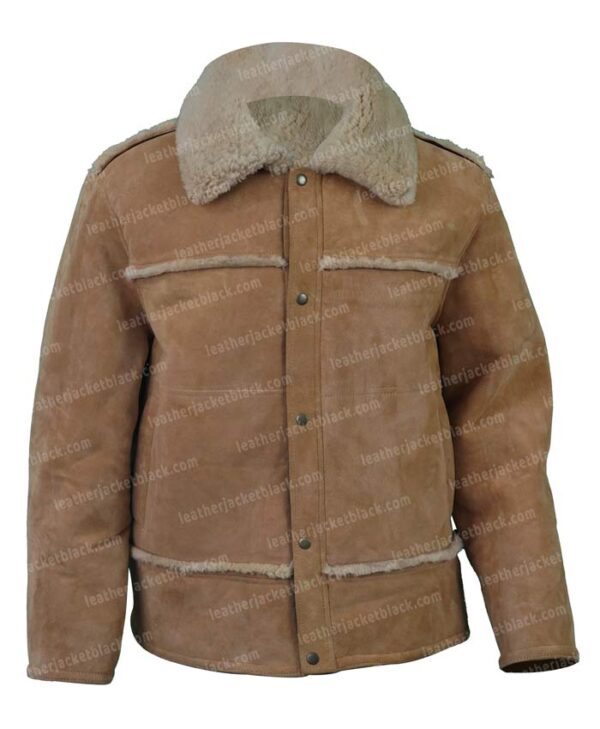 Yellowstone S04 Walker Shearling Fur Suede Leather Jacket Front