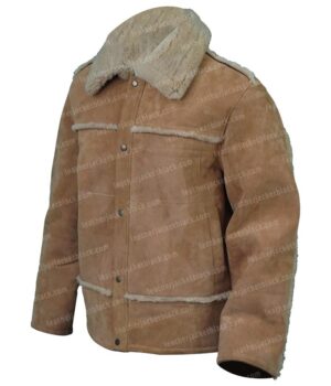 Yellowstone S04 Walker Shearling Fur Suede Leather Jacket Side