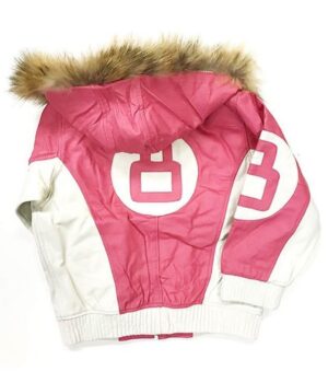 8 Ball Parka Women's Hooded Pink Jacket