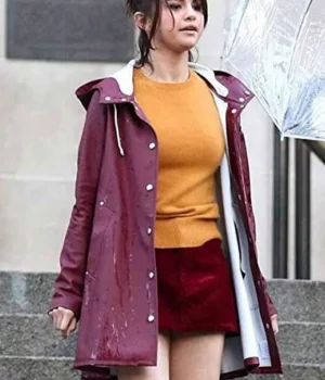 Chan A Rainy Day In New York Purple Hooded Coat