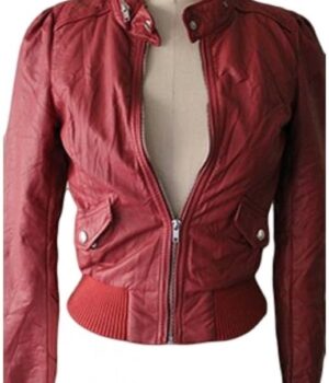 Holland Roden Teen Wolf Red Bomber Leather Jacket
