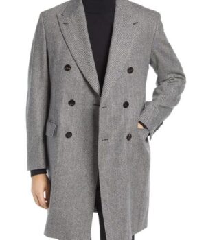Mark Grossman The Young and The Restless Grey Wool Coat