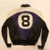 Michael Hoban 8 Ball Purple Bomber Jacket