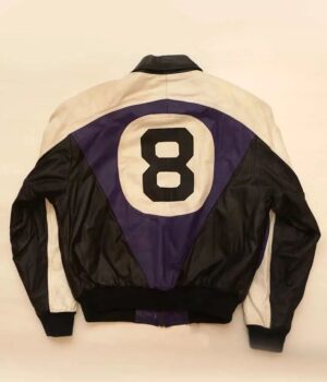 Michael Hoban 8 Ball Purple Bomber Jacket