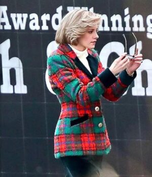 Princess Diana Spencer Plaid Wool Coat
