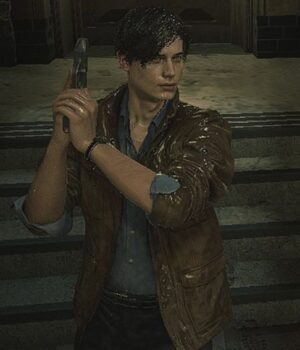 Resident Evil 2 Leon Brown Leather Jacket
