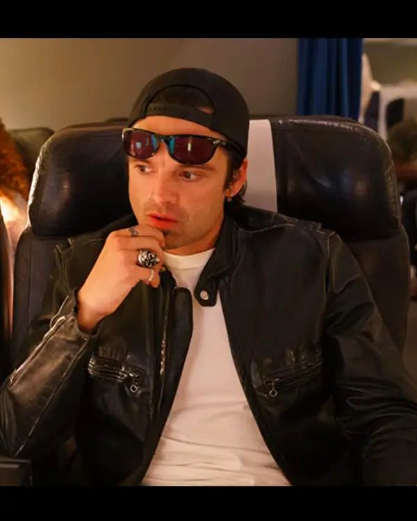 Sebastian Stan Pam and Tommy Lee Leather Jacket