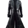 Sora Kingdom Hearts III Black Leather Trench Coat