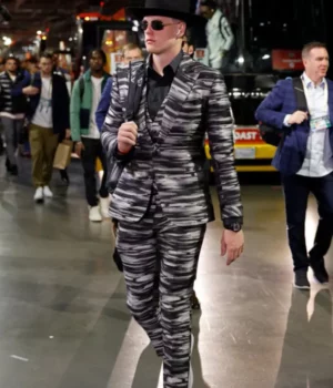 Super Bowl Joe Burrow Tiger Striped Three Piece Suit