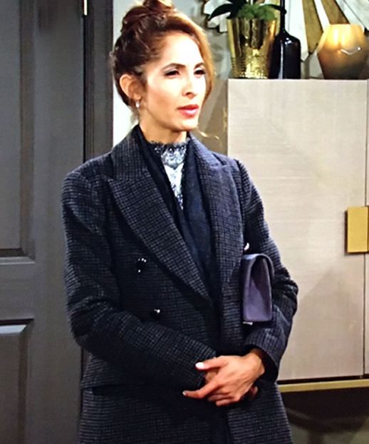 The Young and the Restless Christel Khalil Plaid Coat