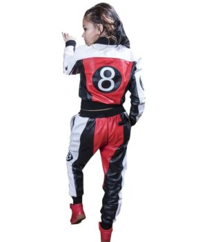Tricolor 8 Ball Leather Tracksuit