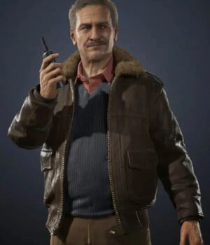 Victor Sullivan Uncharted 4 A2 Brown Bomber Leather Jacket