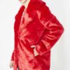 Women's 8 Ball Red Fur Jacket