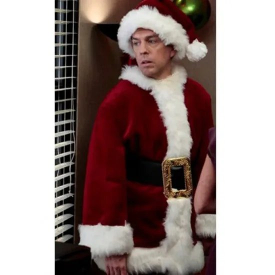 Andy Bernard The Office Santa Claus Red Costume Jacket front