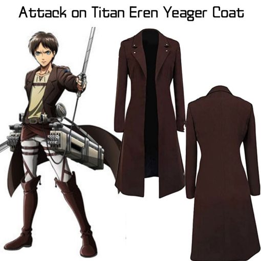 Attack on Titan Eren Yeager Trench Brown Coat
