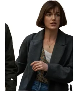 Elizabeth Henstridge Suspicion S01 Black Long Trench Coat