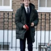 Film The Last Letter from Your Lover Joe Alwyn Puffer Coat front