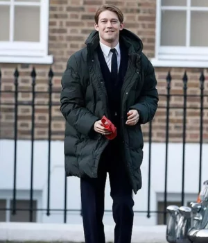 Film The Last Letter from Your Lover Joe Alwyn Puffer Coat front