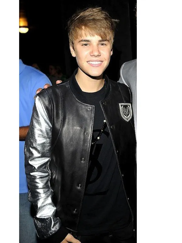 Justin Bieber Balmain Black and Silver Jacket