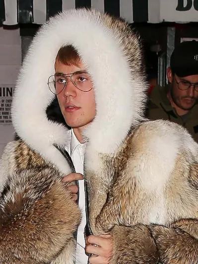 Justin Bieber Fur Hooded Jacket