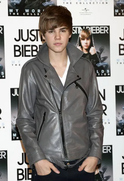Justin Bieber Grey Leather Jacket