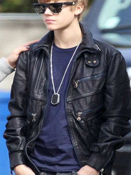 Justin Bieber Heathrow Airport Leather Jacket