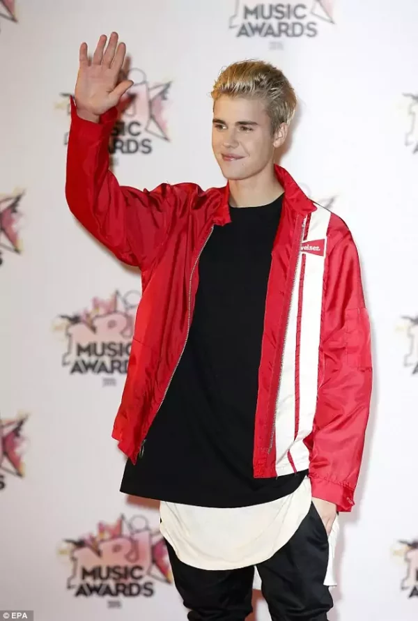 Justin Bieber NRJ Music Awards Red Jacket
