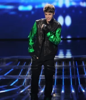 Justin Bieber Singer The X Factor Bomber Leather Jacket
